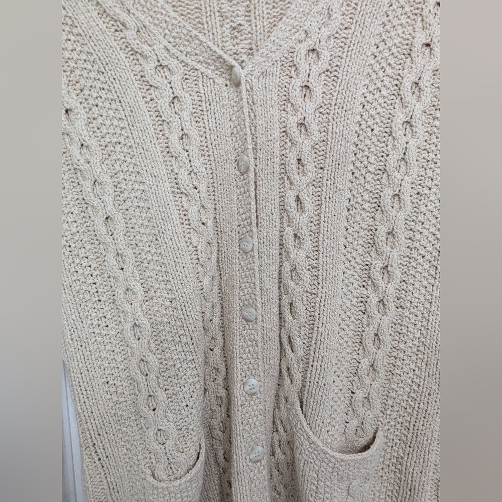 Handmade Cable Knit Cardigan - Picture 6 of 8